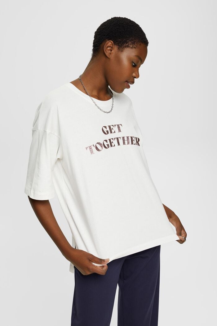 T-Shirt mit Glitzerprint
