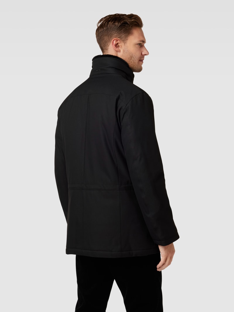 Jacke mit Druckknopfleiste Modell 'PROTECT' in schwarz