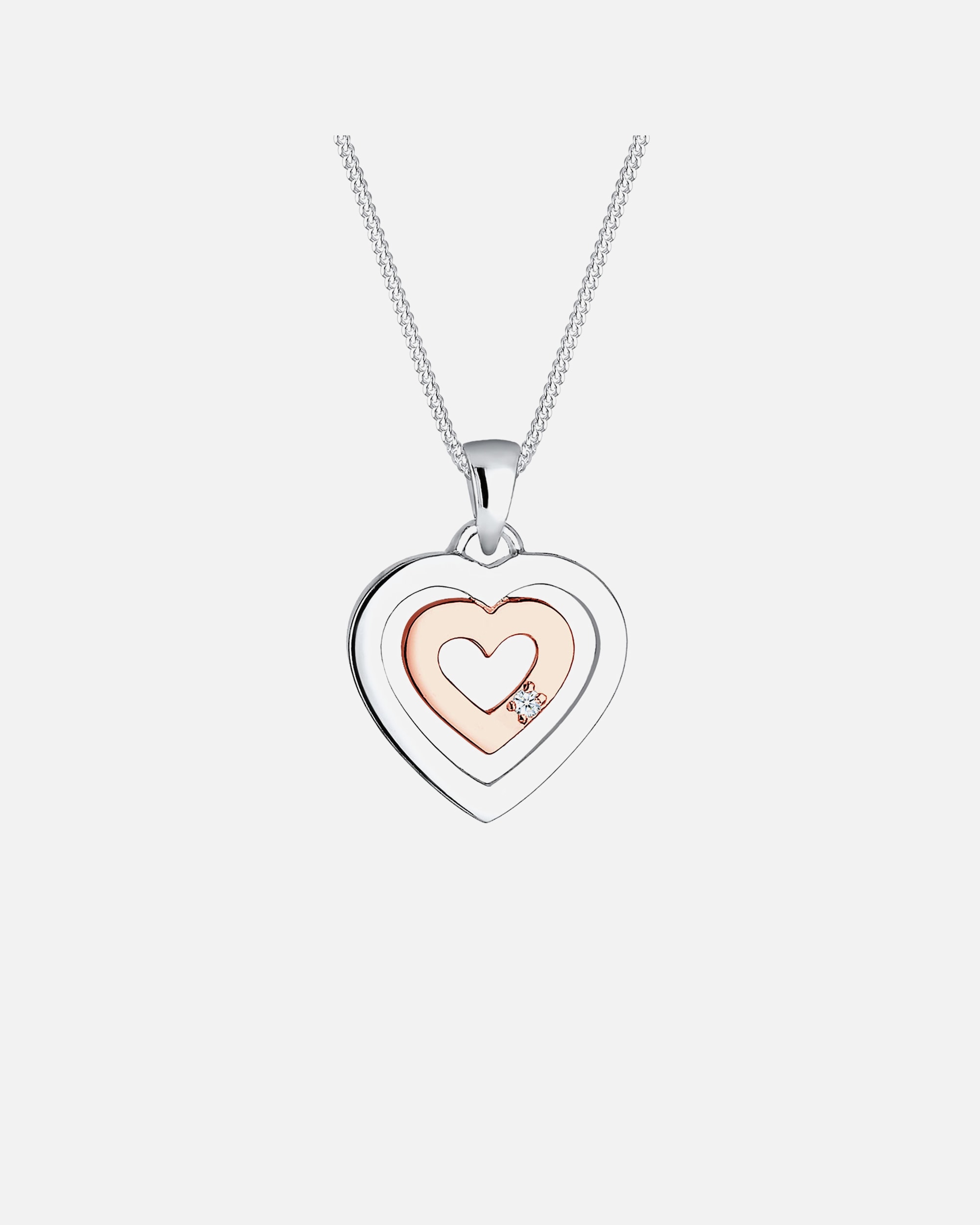 Ženski privjesak Elli DIAMONDS u dvije boje sa dijamantom (0,02 ct.) od 925 sterling srebra