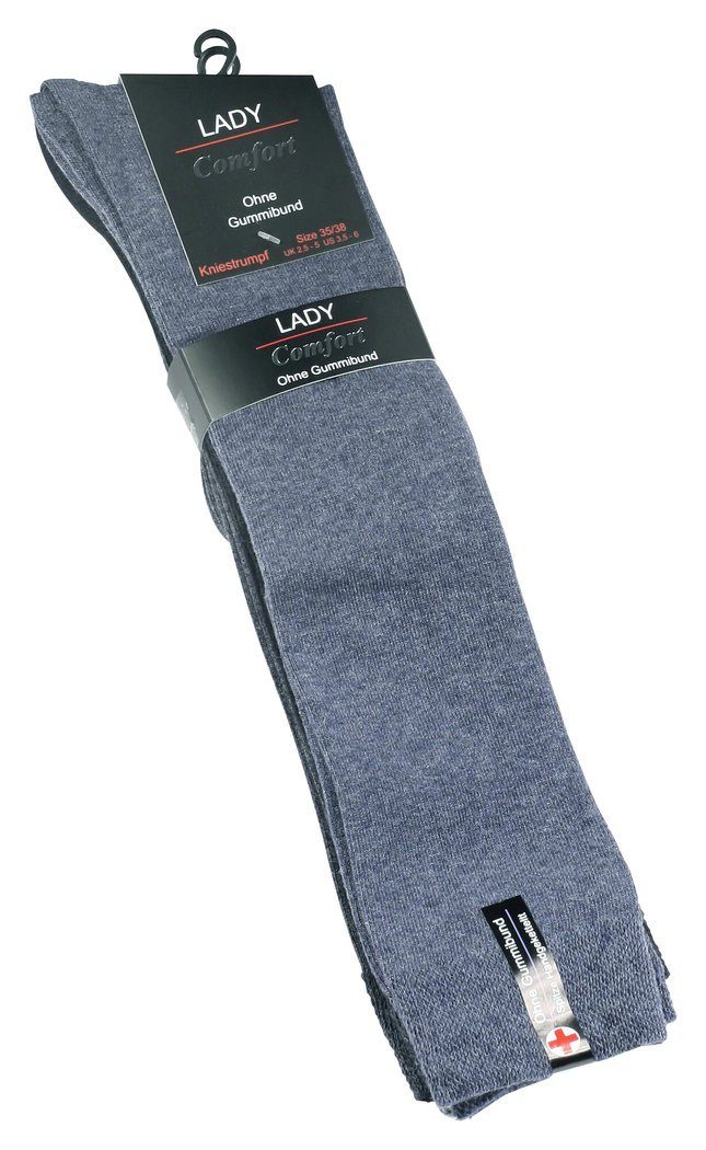 Yenita® Kniestrümpfe (3-Paar) breiter Komfortbund