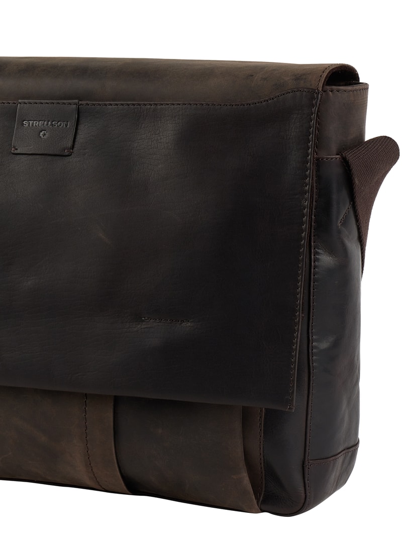 Messenger Bag aus Leder Modell 'Jeremy' in dunkelbraun