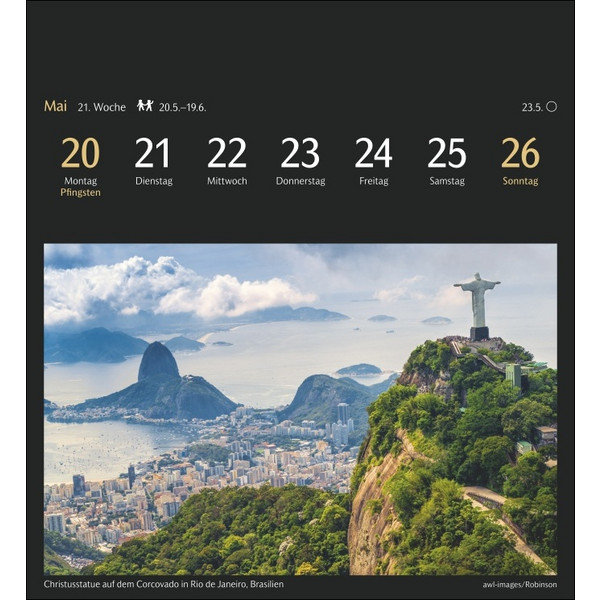 WELTREISEN POSTKARTENKALENDER 2024 - Kalender
