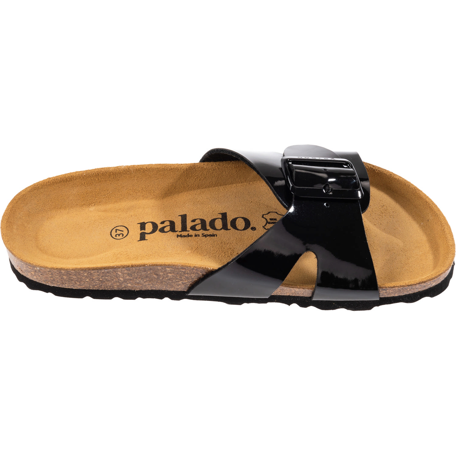 Palado Tinos Lack, Pantoletten, Damen, Schwarz/Schwarz