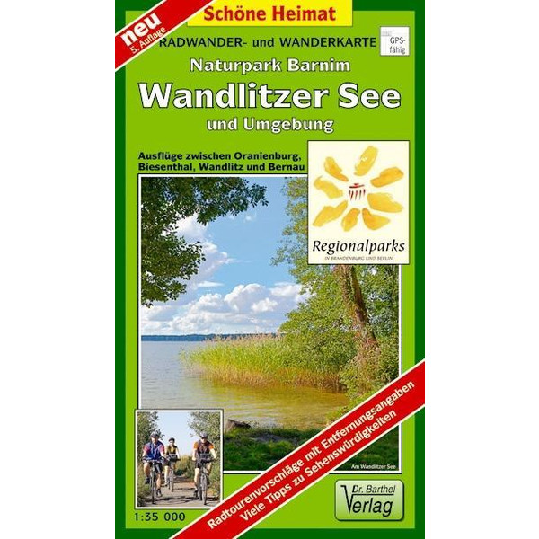 Naturpark Barnim, Wandlitzsee und Umgebung 1 : 35 000. Radwander- und Wanderkarte - Wanderkarte