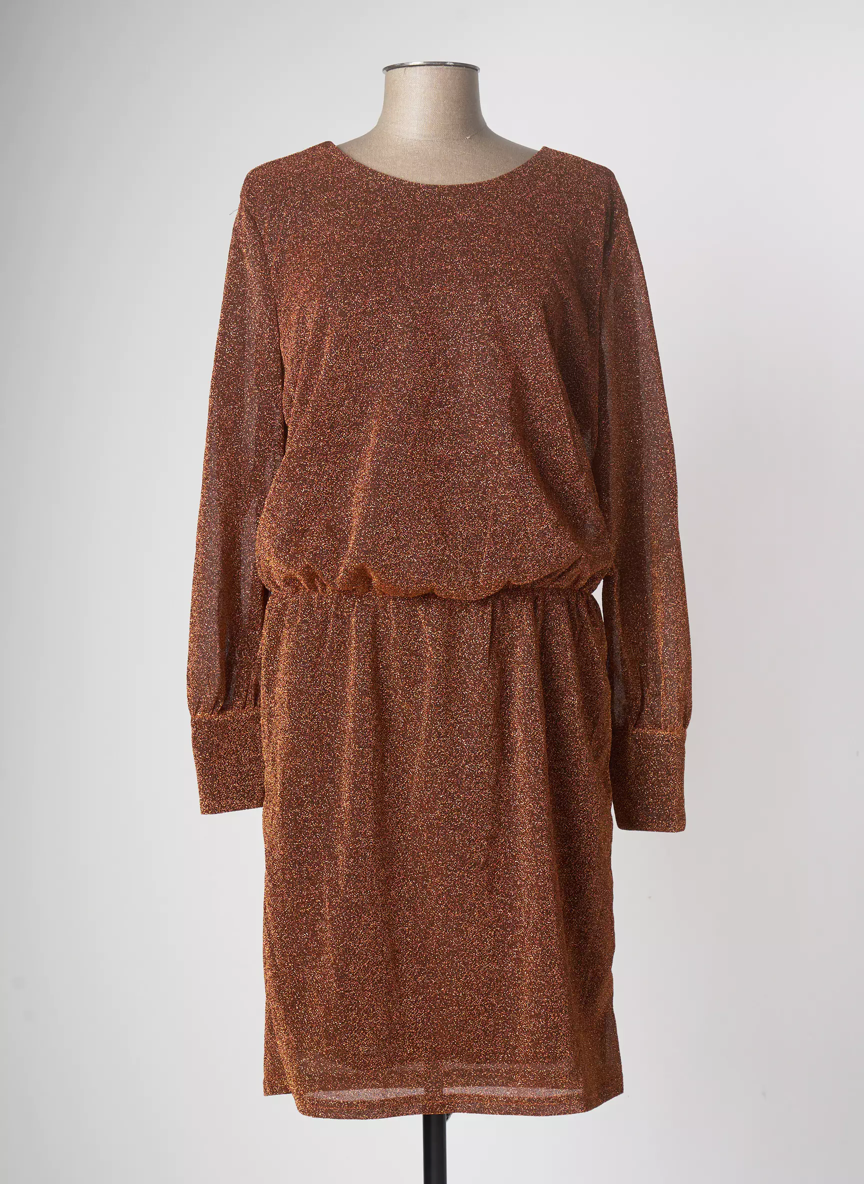 Fransa Robes Mi Longues Femme couleur marron