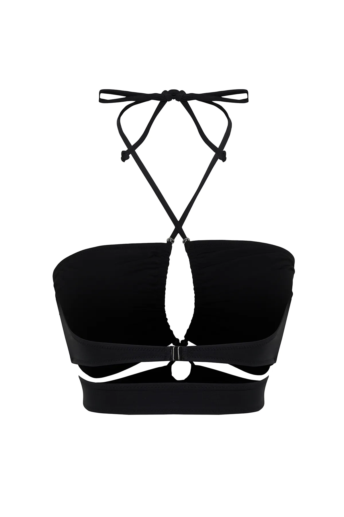 Trendyol Collection  Schwarzes trägerloses Tunnel-Bikinioberteil TBESS22BU0335