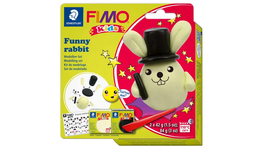 STAEDTLER Modelliermasse FIMO® Kids funny papers kit 