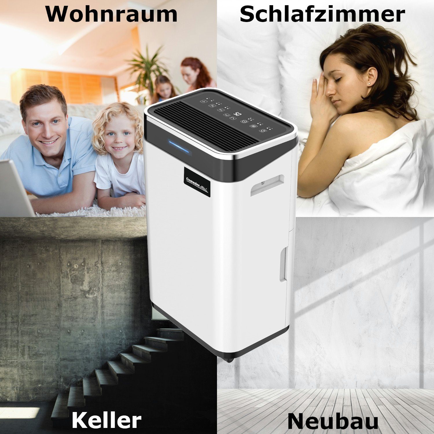 Comedes Luftentfeuchter Demecto 30 eco, für 115 m³ Räume, Entfeuchtung 25,00 l/Tag, Tank 6,50 l, mit Automatikbetrieb