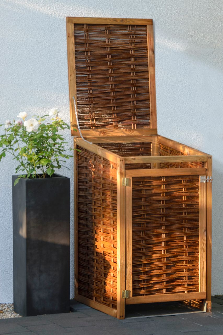 dobar Wetterfeste Mülltonnen-Box für 120l Tonnen