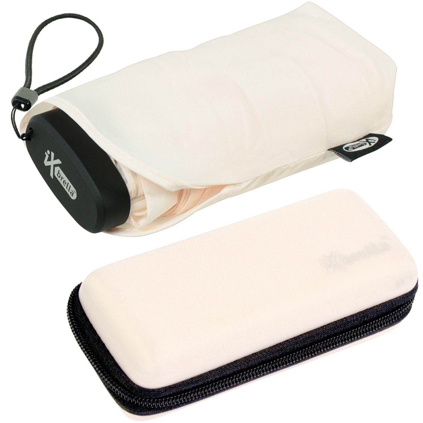 iX-brella Taschenregenschirm Ultra Mini 15 cm winziger Schirm im Handy Format, ultra-klein, mit Softcase-Etui - sea salt