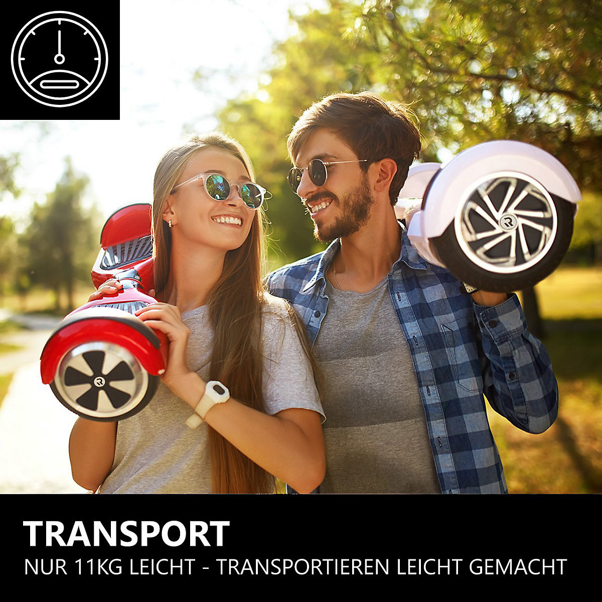 Kinder Elektrofahrzeuge E-Balance Hoverboard W1 - 6,5 Zoll - 700 W - 15 km/h - App
