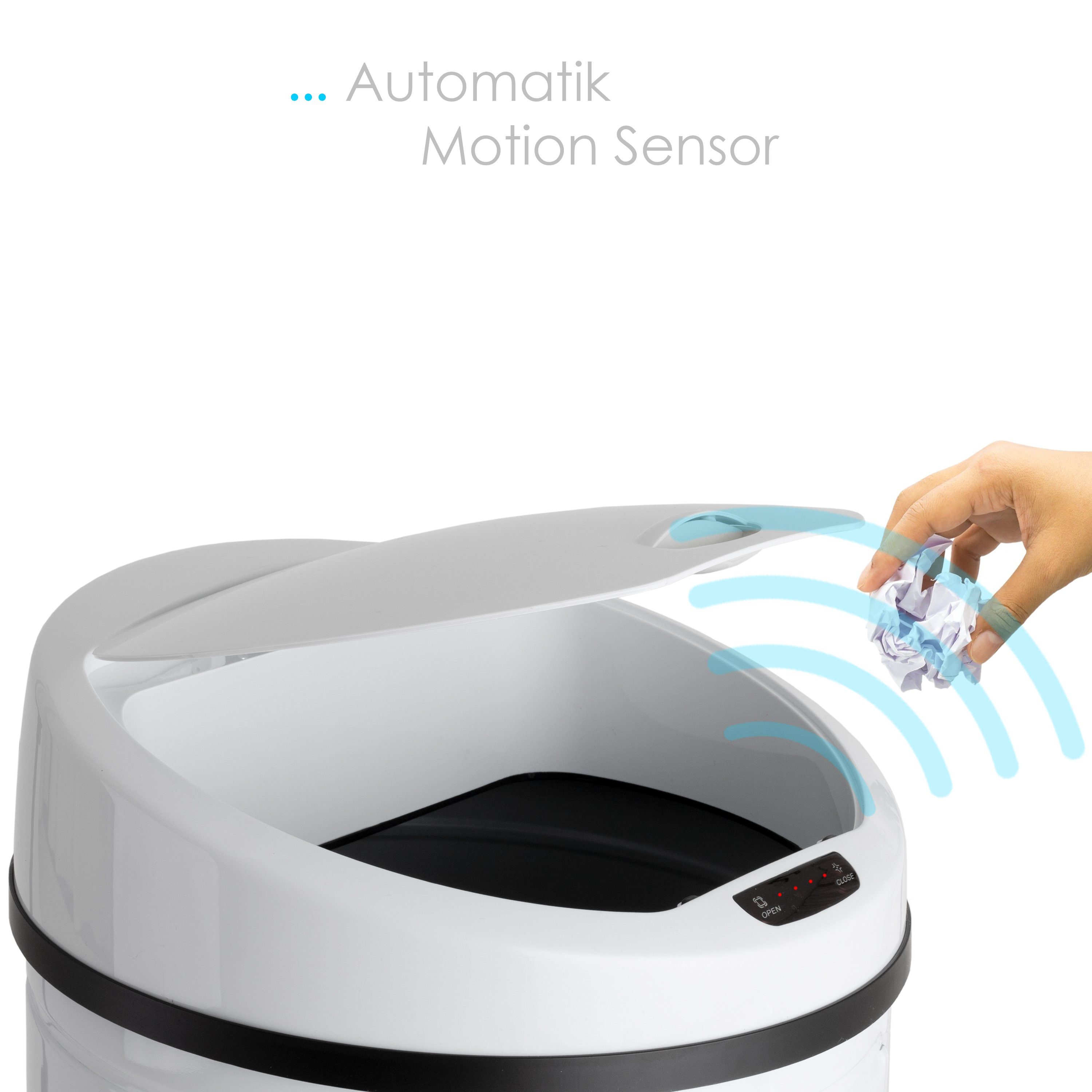 KESSER Mülleimer, Automatik Sensor Mülleimer Abfalleimer Abfall EDELSTAHL