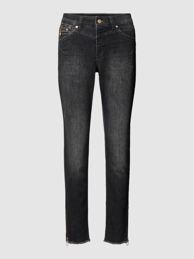 Slim Fit Jeans im 5-Pocket-Design Modell 'RICH' in dunkelgrau