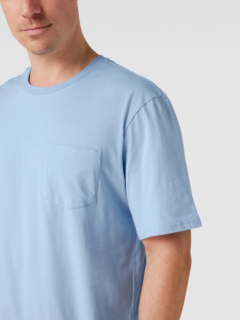 Pyjama aus Baumwolle Modell 'Essentials Nightwear' in hellblau