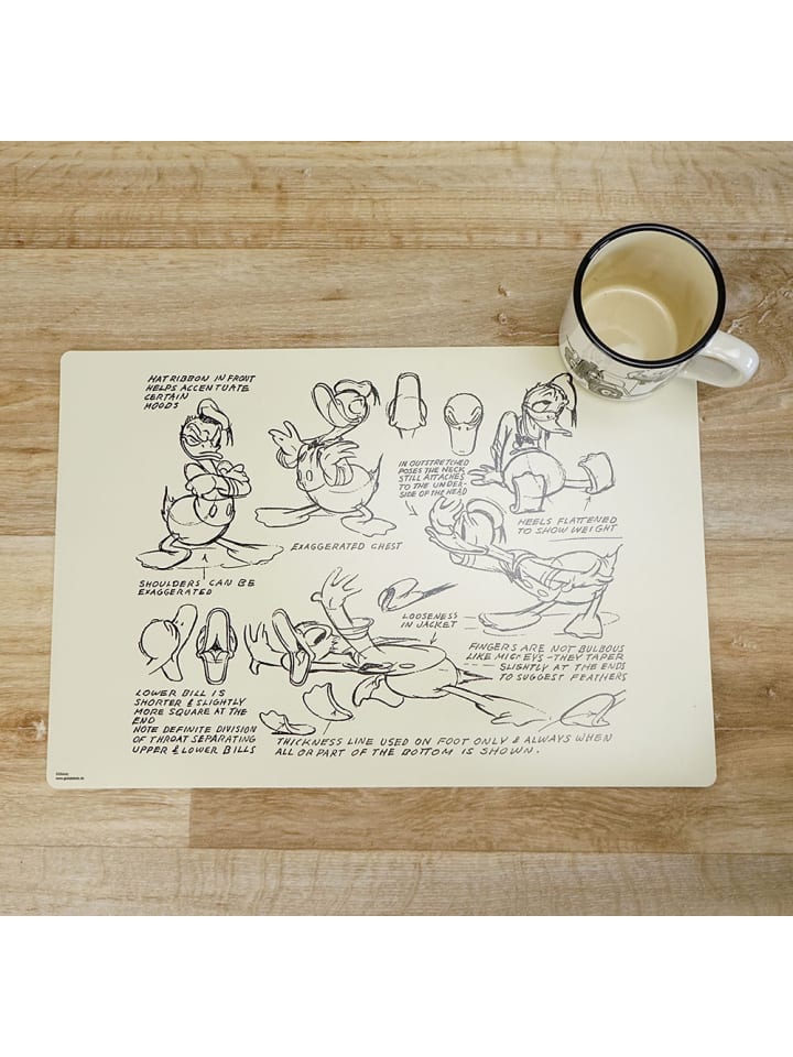 Geda Labels Platzset Donald Duck Vintage 2er Set in Beige - 43x29x0,1 günstig kaufen onesize