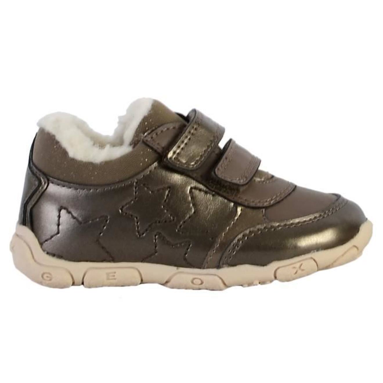 Basket Cuir Enfant Geox Balu gris