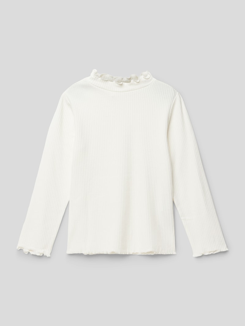 Longsleeve mit Muschelsaum in offwhite