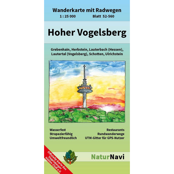 Hoher Vogelsberg 1 : 25 000 - Wanderkarte