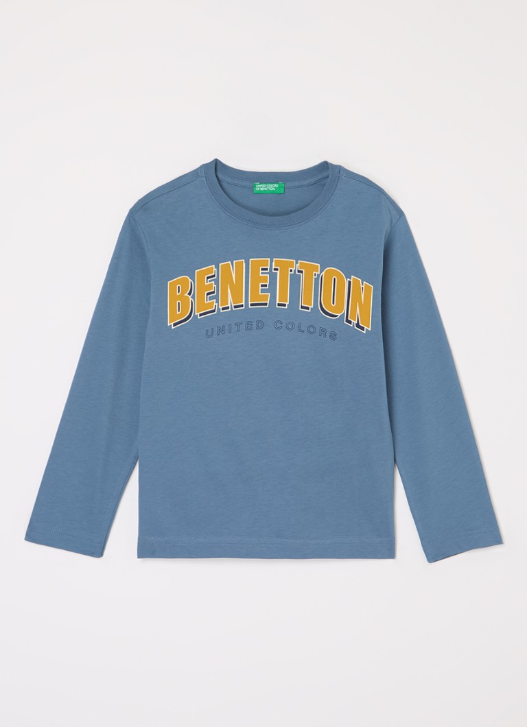 Koszula z długim rękawem Benetton z nadrukowanym logo