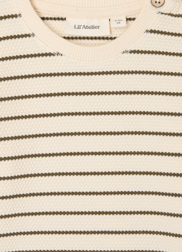 Pulover Lil' Atelier NBMRamus din bumbac organic tricotat fin.