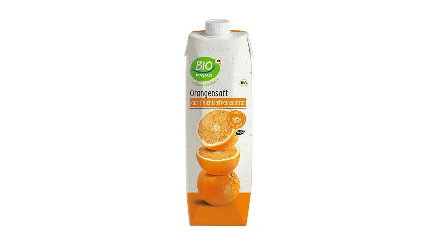 BIO PRIMO Bio Orangensaft aus Orangensaftkonzentrat 1 l