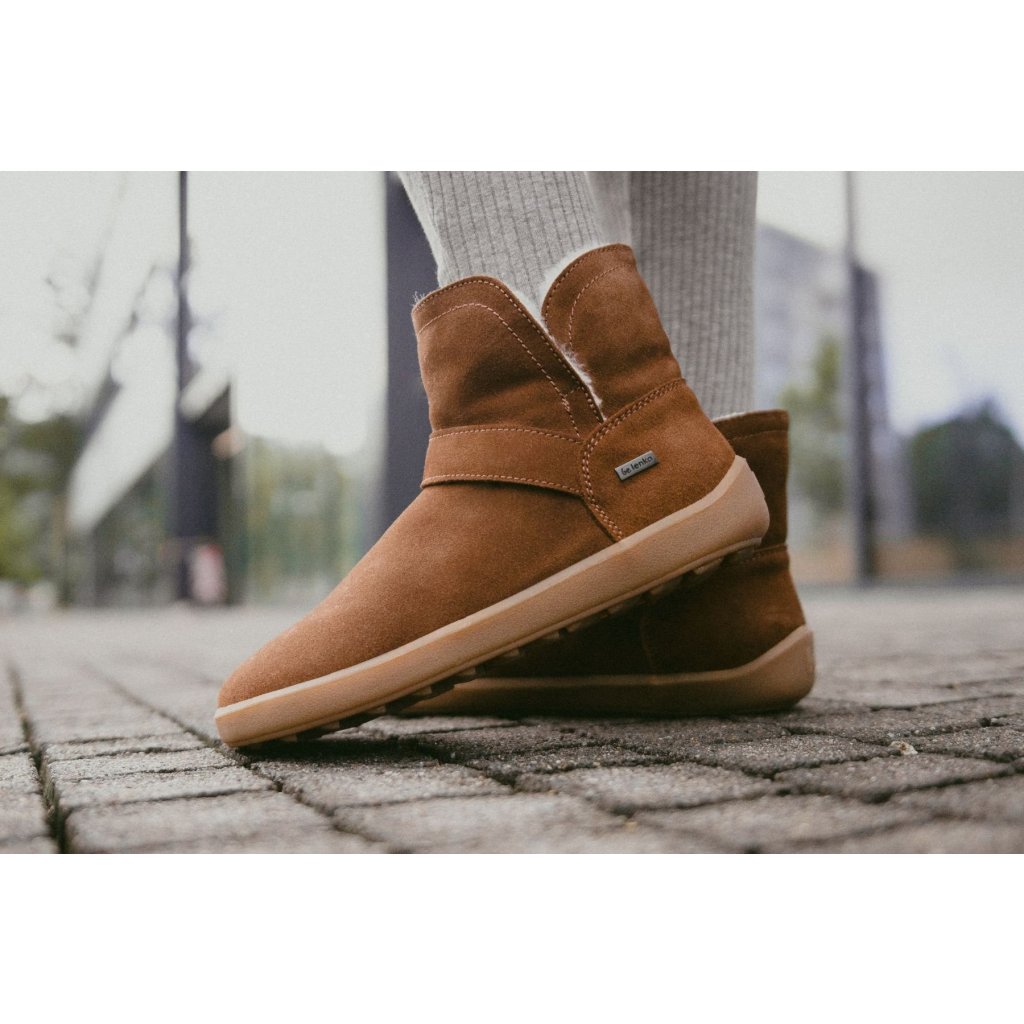 Be Lenka Polaris Brown braune Winterbarfußstiefeletten