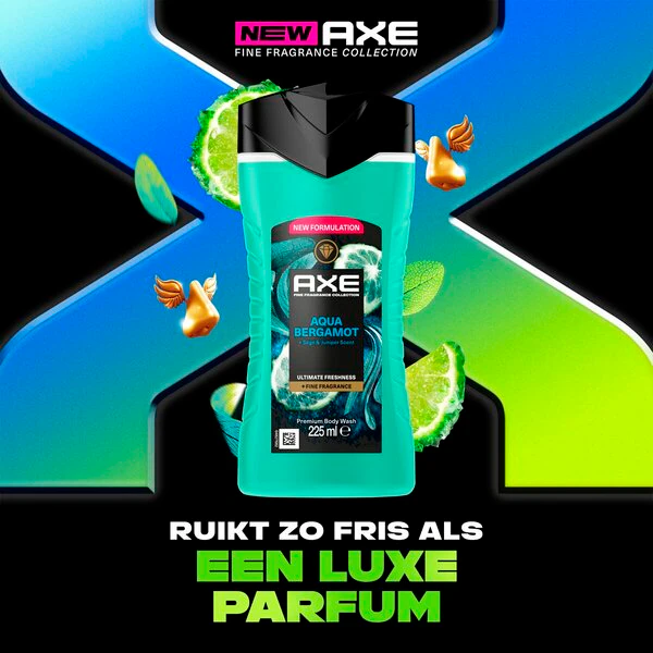 Axe Fine Fragrance Aqua Bergamot Shower Gel 225ml
