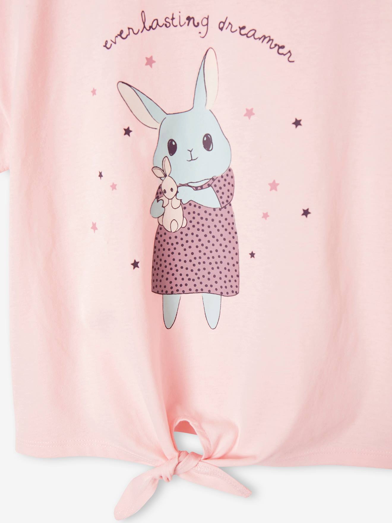 Pyjama large fille lapin rose pâle