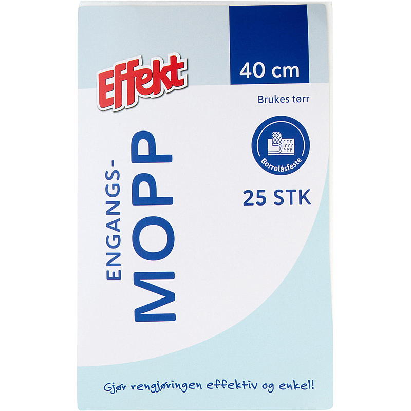 Effekt Engangsmopp 25-pk 40 cm tørr Effekt