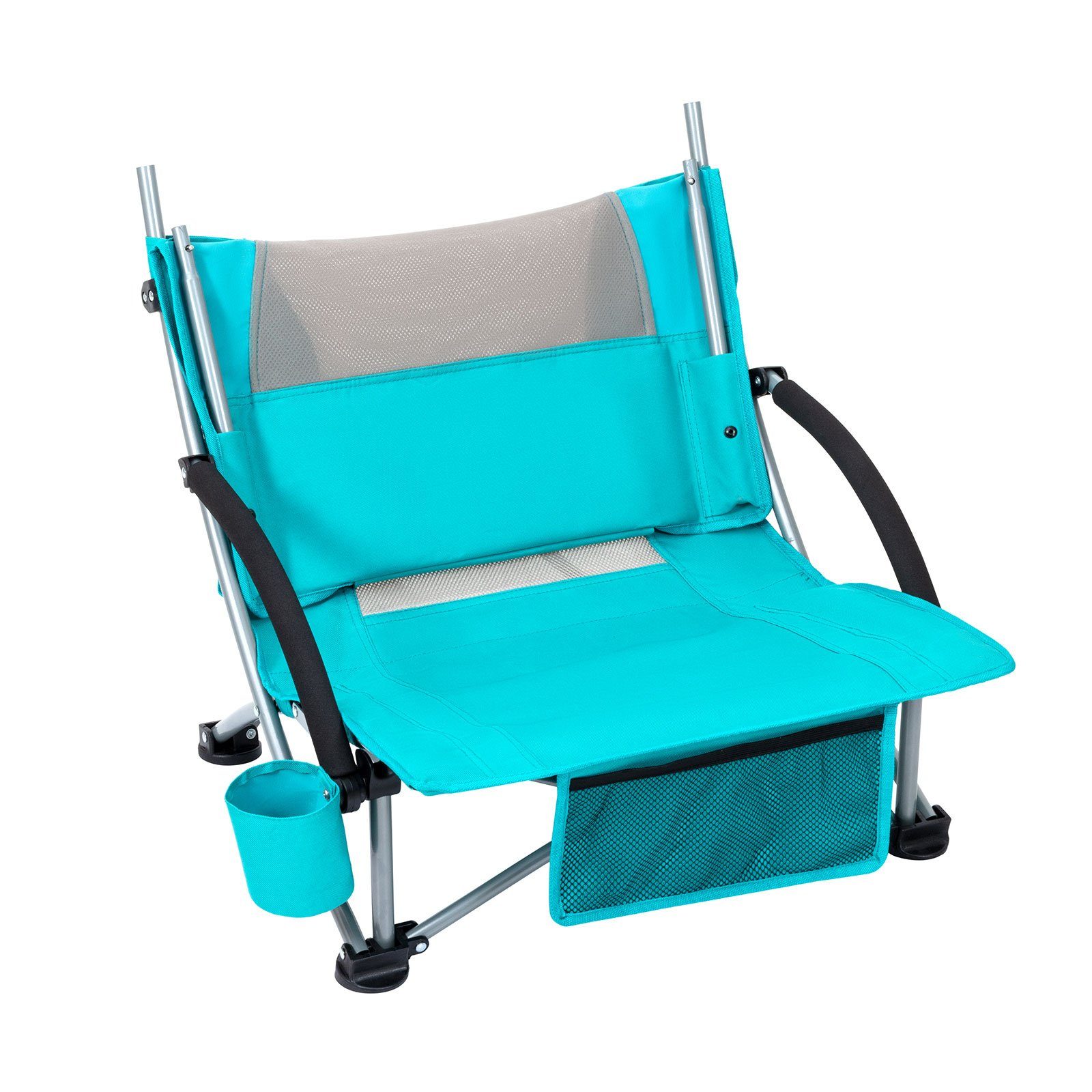 KingCamp Campingstuhl Strand Liege Stuhl Hoch Lehne Camping Klapp, Falt Sessel Niedrig 136 kg