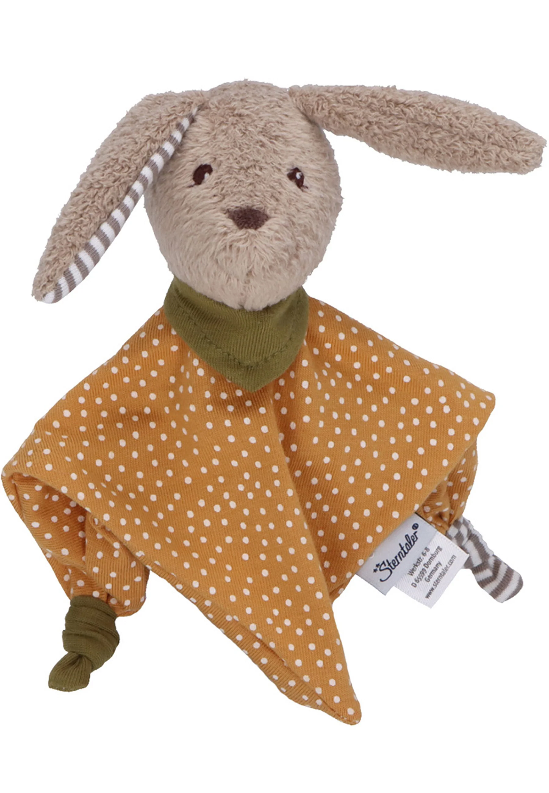 Schmusetuch Hase Happy in Rost, ohne Rassel
