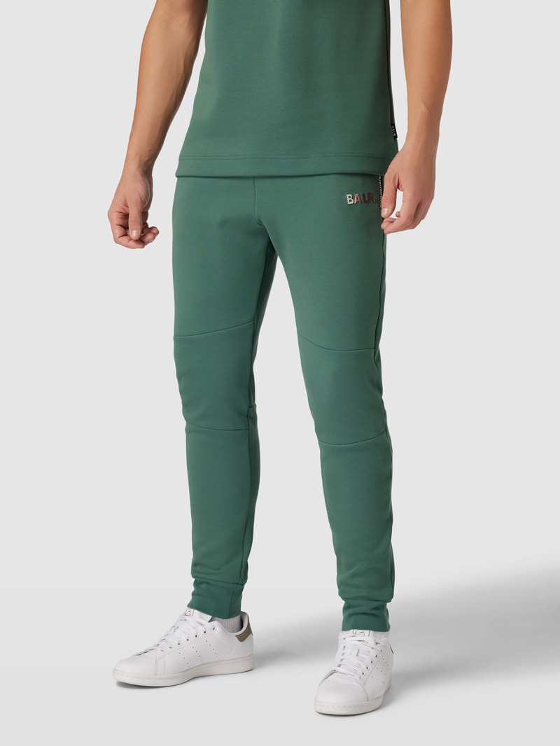 Slim Fit Sweatpants mit elastischem Bund und Tunnelzug in grün