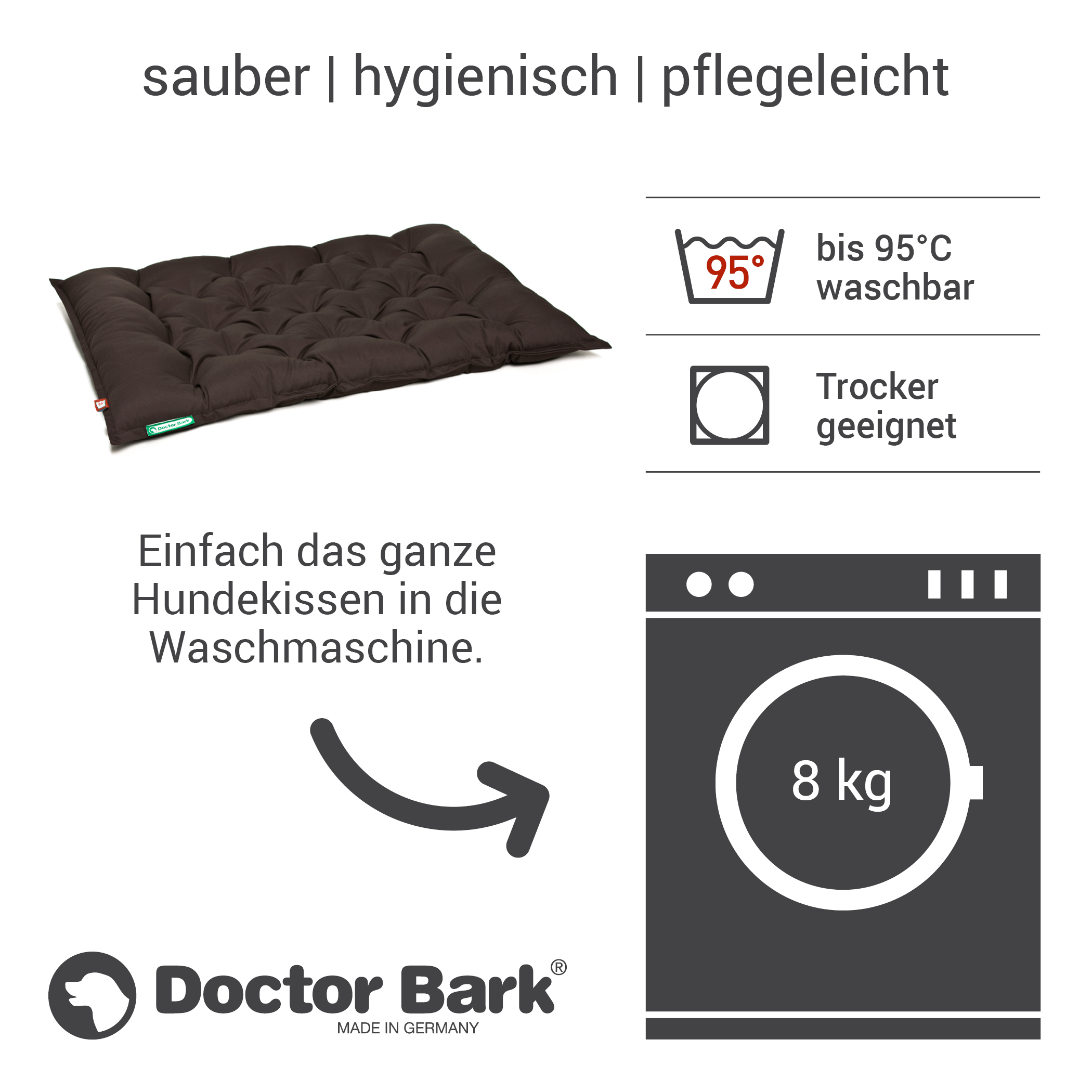 Doctor Bark Hundekissen Doctor Bark Liegekissen Urban sandbraun XXL