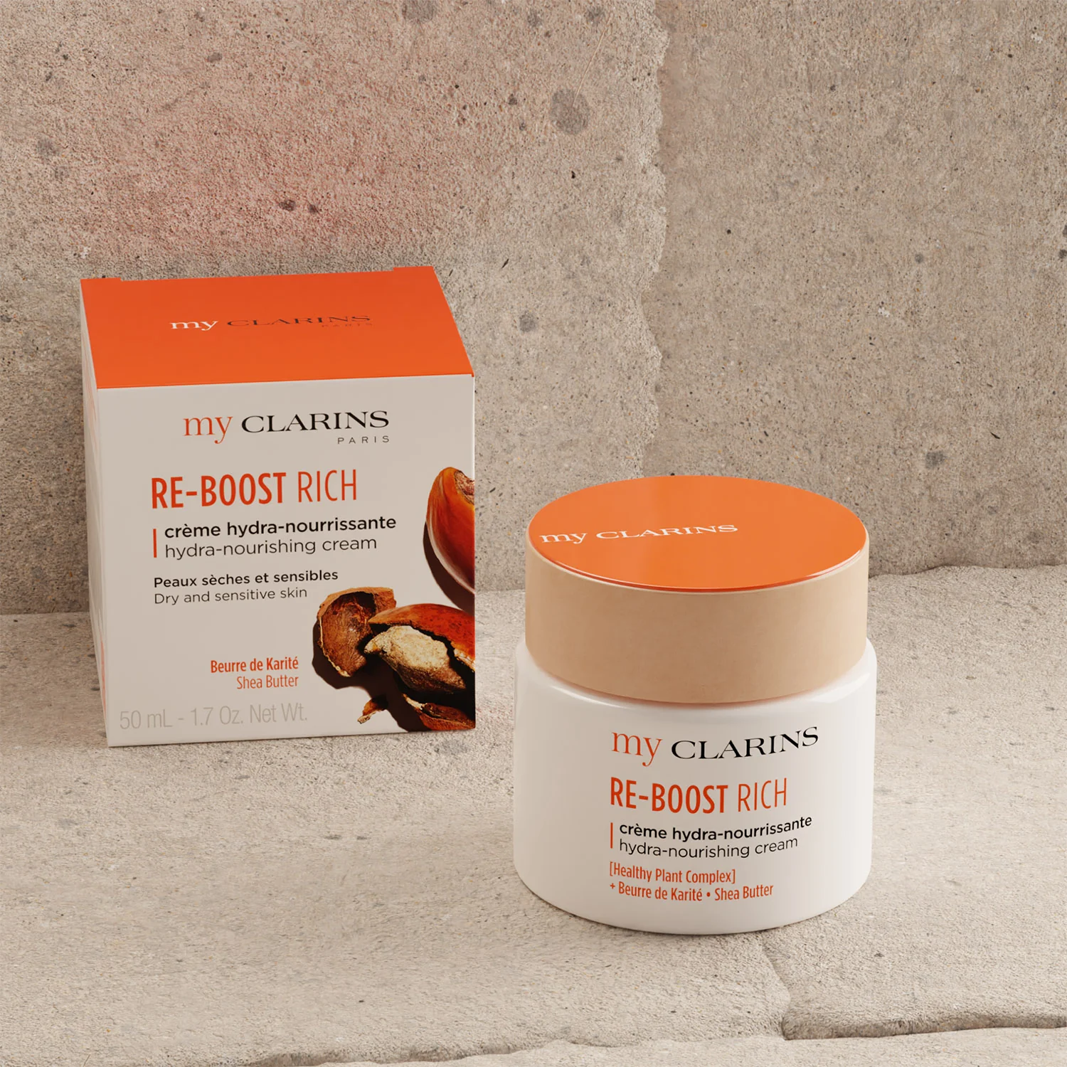 MY CLARINS RE-BOOST RICH Crème Hydra-Nourrissante - 24 Stunden pflegende Gesichtsbehandlung