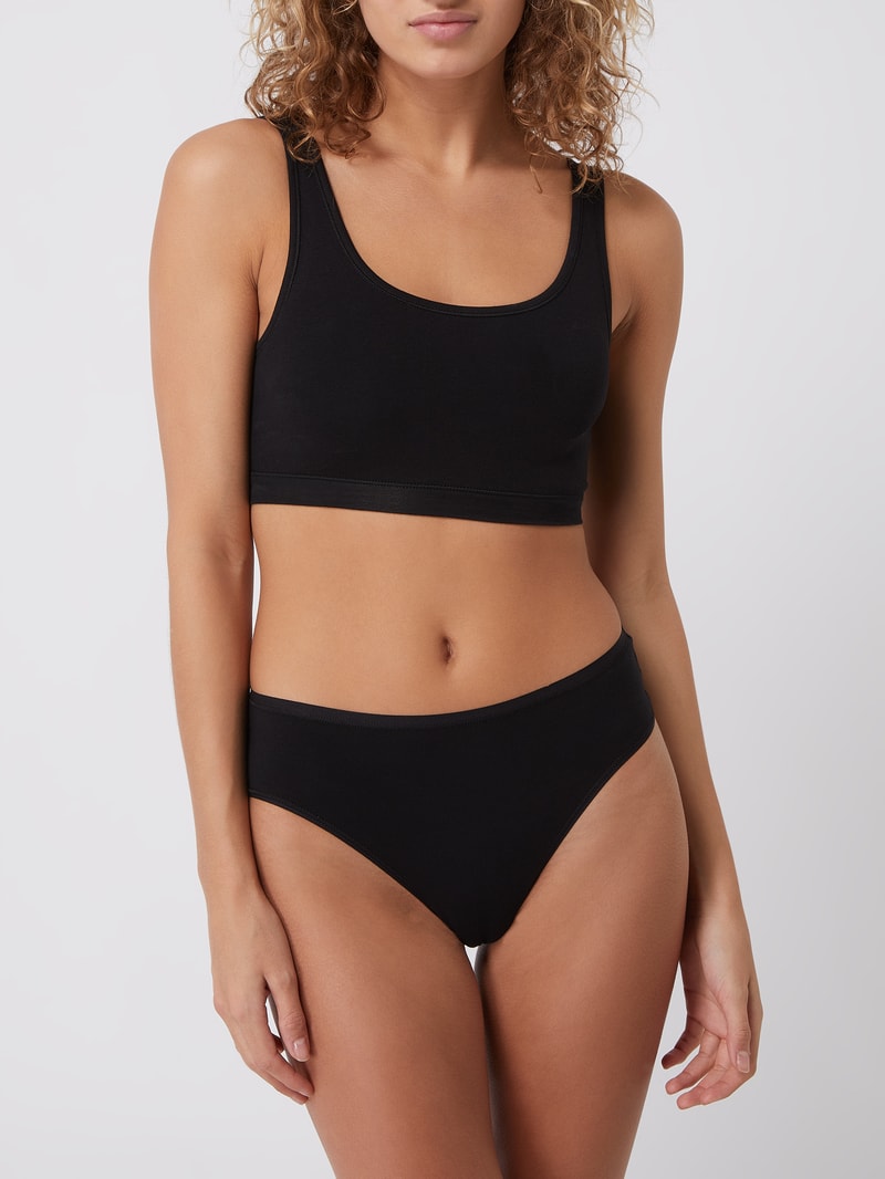 Bustier mit Stretch-Anteil im 2er-Pack in schwarz