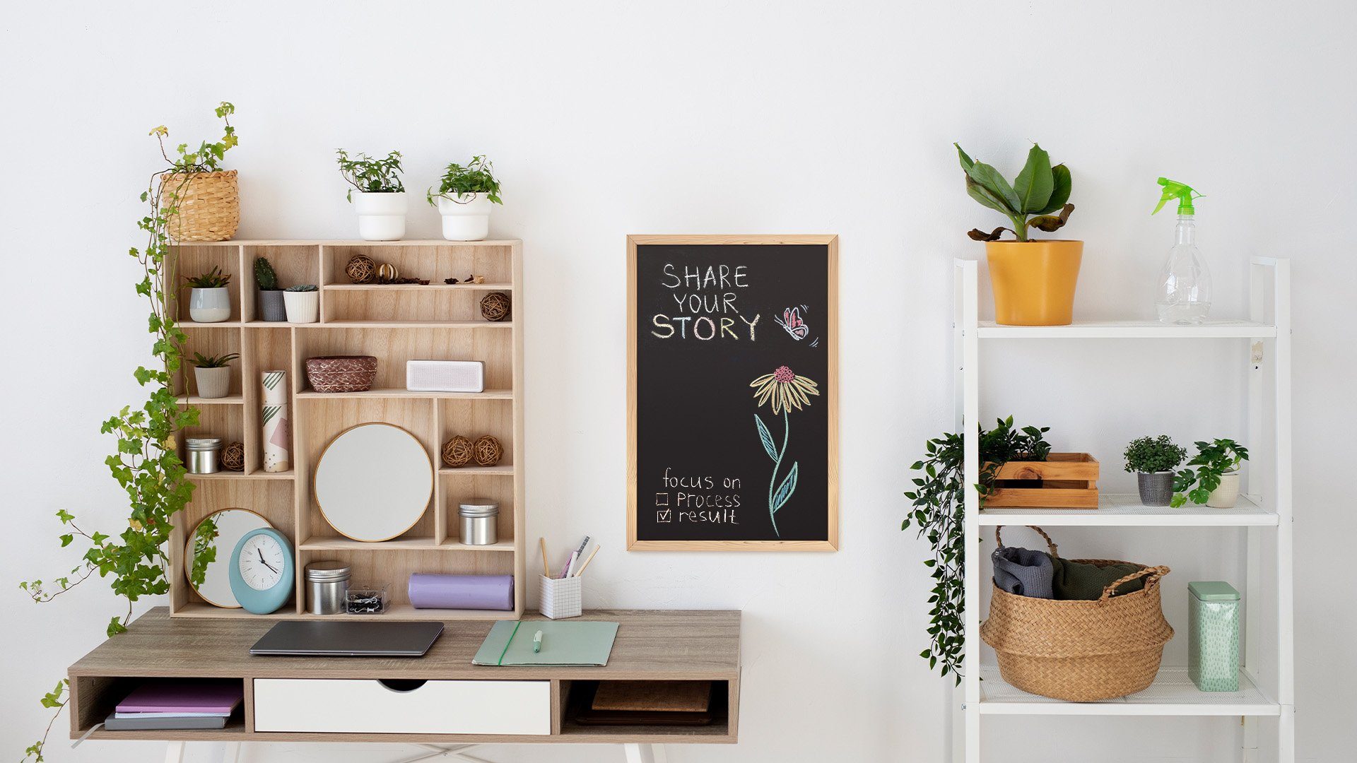 ALLboards Wandtafel Schwarze Kreidetafel, ECO-Holzrahmen