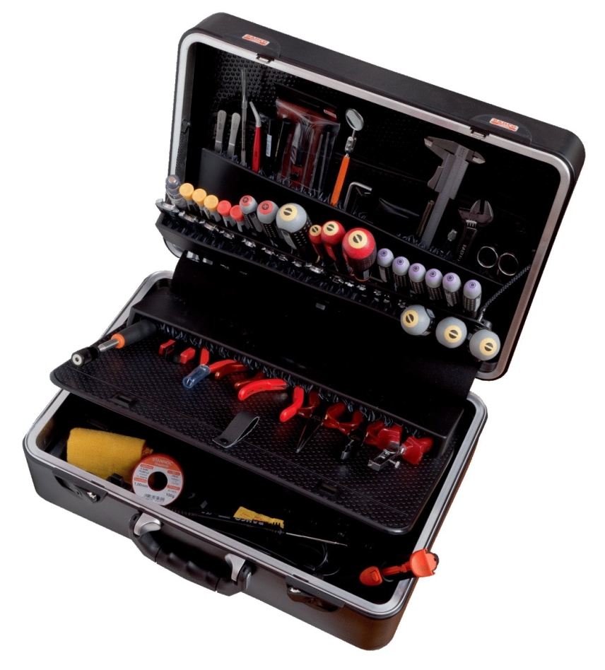 Bahco 2010 Plastični kovček za orodje, komplet elektronike, 109 kosov