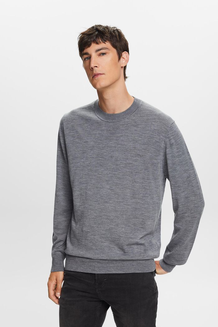 Wollpullover mit Rundhalsausschnitt