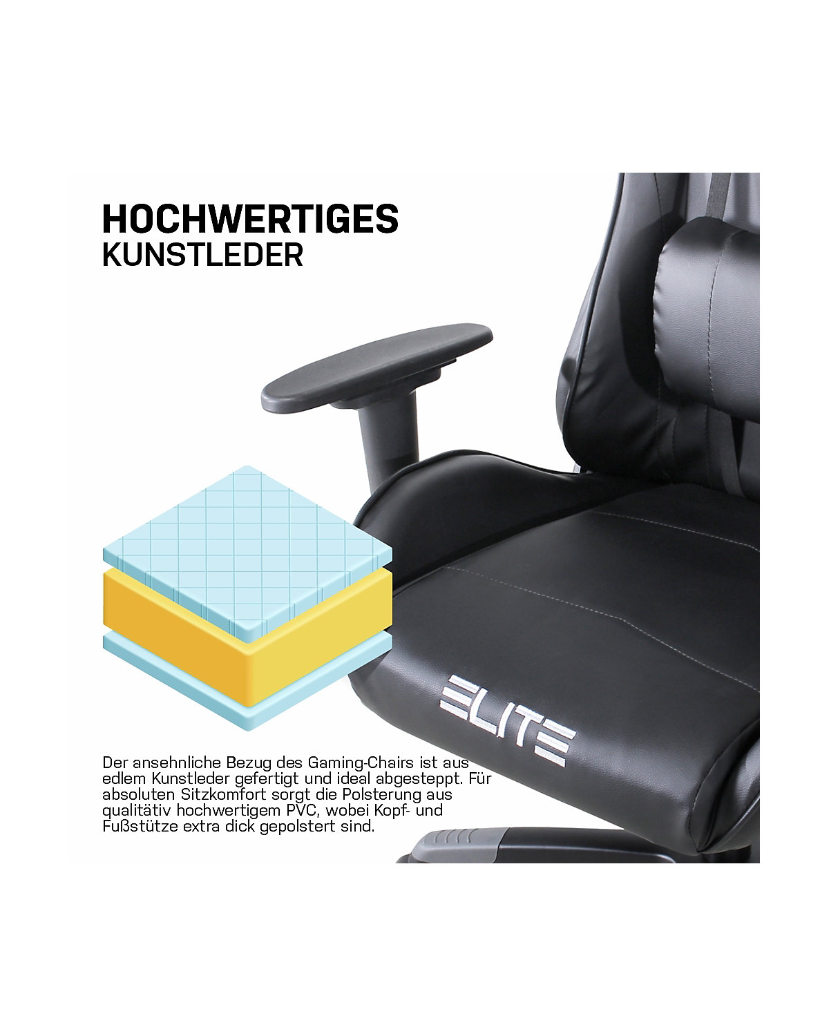 Gaming Stuhl DESTINY MG200 - Ergonomischer Racing Gaming Stuhl - Auch als RGB