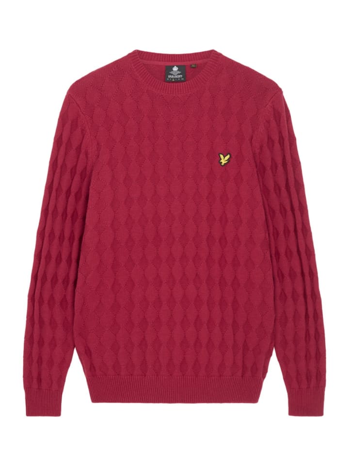 Lyle & Scott Strickpullover in Rot günstig kaufen