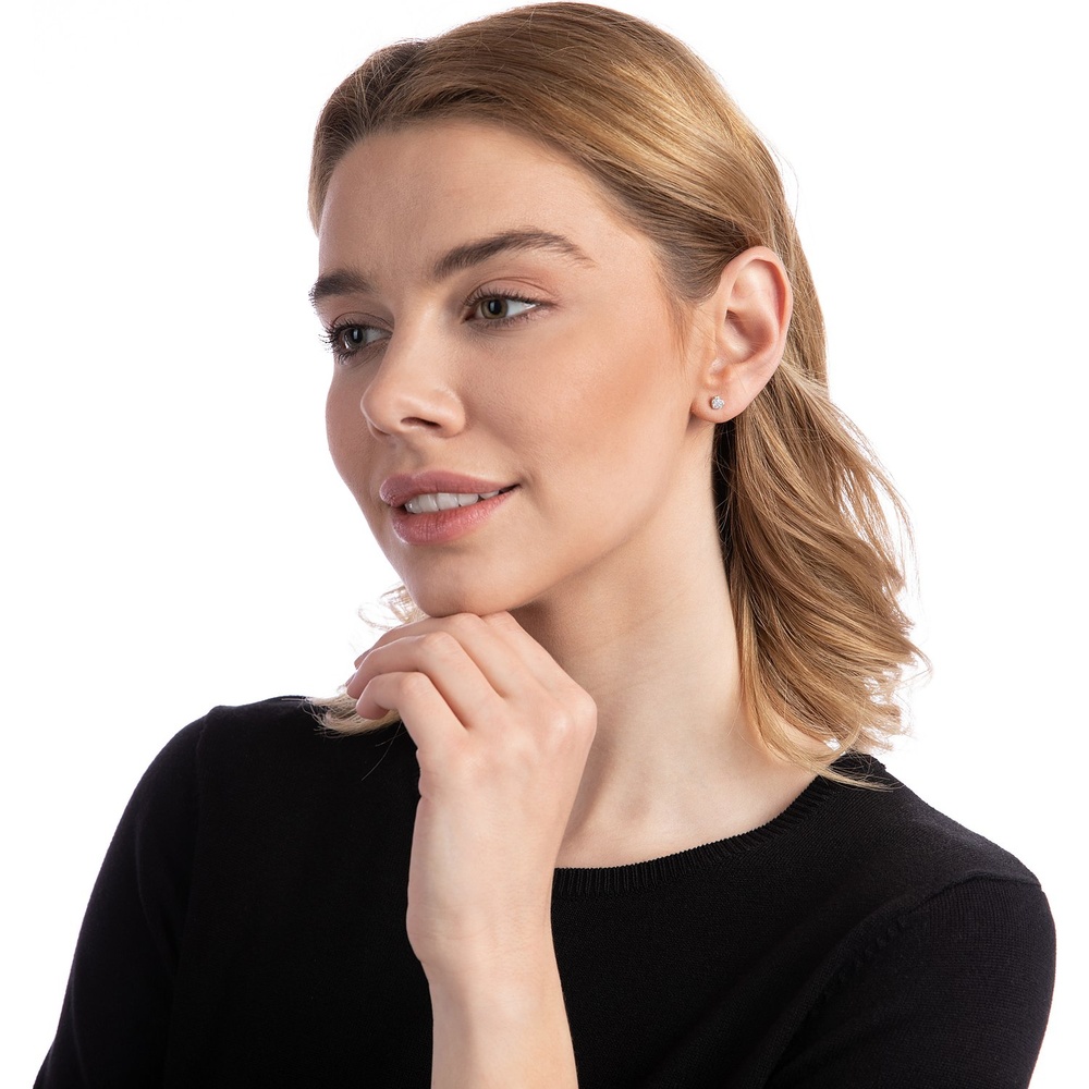 Valeria Boucles d'oreilles à fermoir à poussette 375 Or jaune partiellement rhodié Boucles d'oreilles