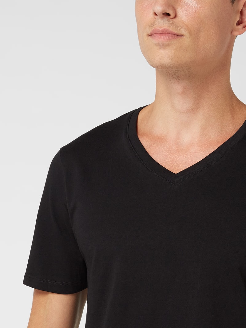 Comfort Fit T-Shirt im 2er-Pack in schwarz