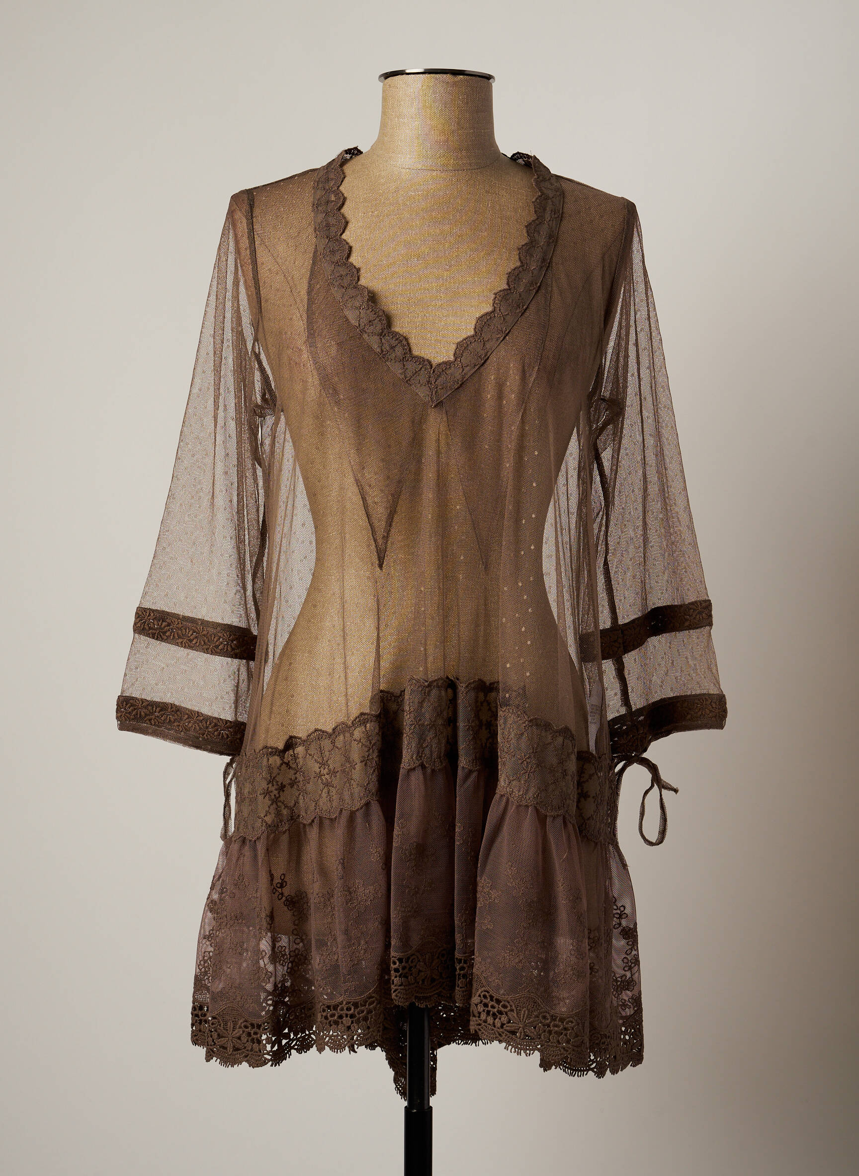 Lauren Vidal Tuniquemanchelongue Femme couleur marron