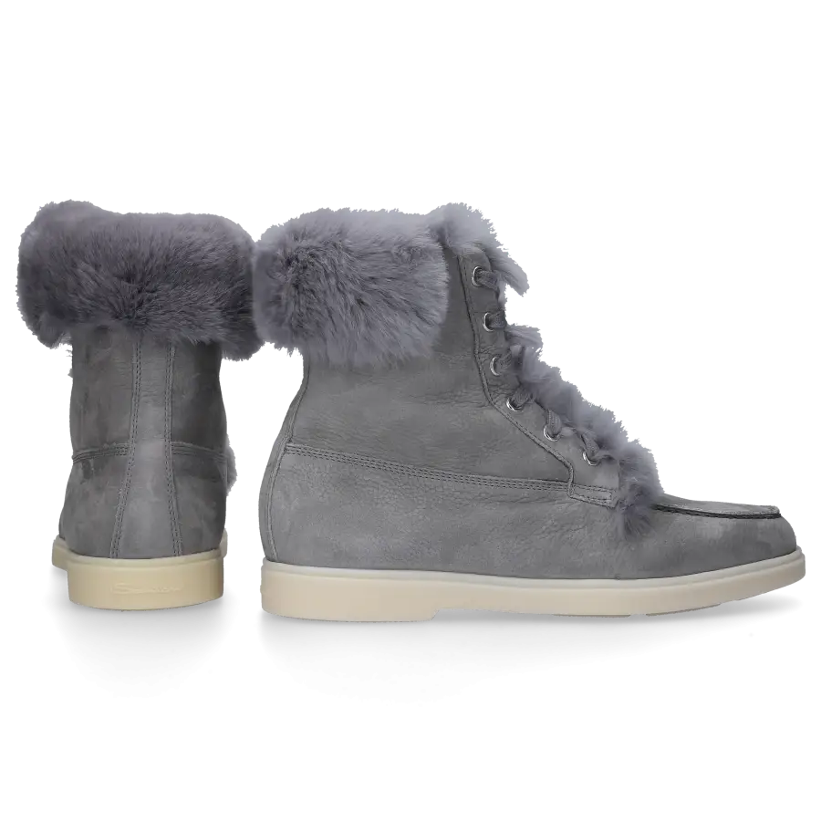Santoni - Stiefeletten 59753 Nubukleder - grau