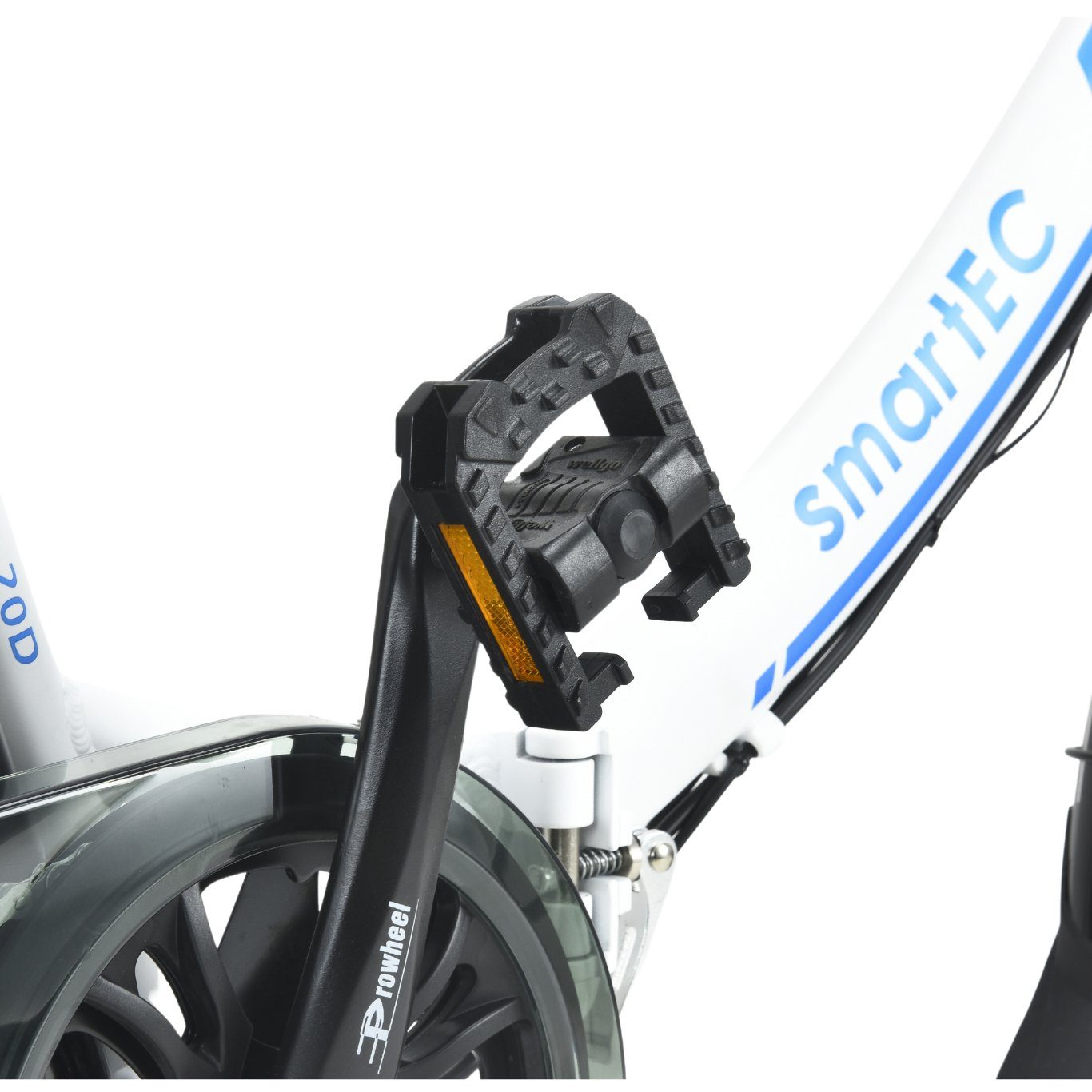 smartEC E-Bike 20 Zoll Klapprad Camp-20D Weiß, 7 Gang Shimano Tourney Schaltwerk, Kettenschaltung, Hinterrad-Nabenmotor, 562,00 Wh Akku, Batterie, Damen/Herren Unterstützung 25 km/h Anfahrhilfe Scheibenbremse StVZO