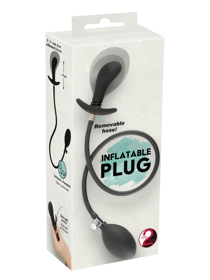 You2Toys aufblasbarer Analplug Inflatable Plug in schwarz günstig kaufen 8 cm