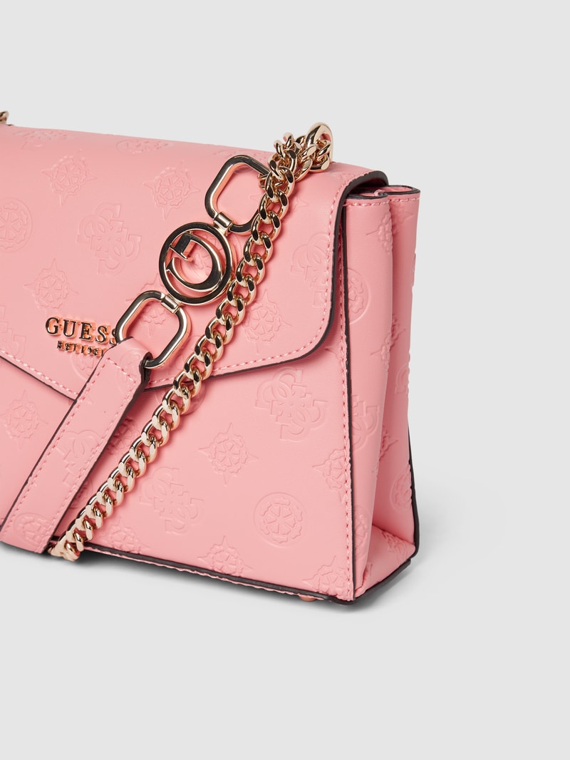Umhängetasche mit Label-Print Modell 'GALERIA' in pink