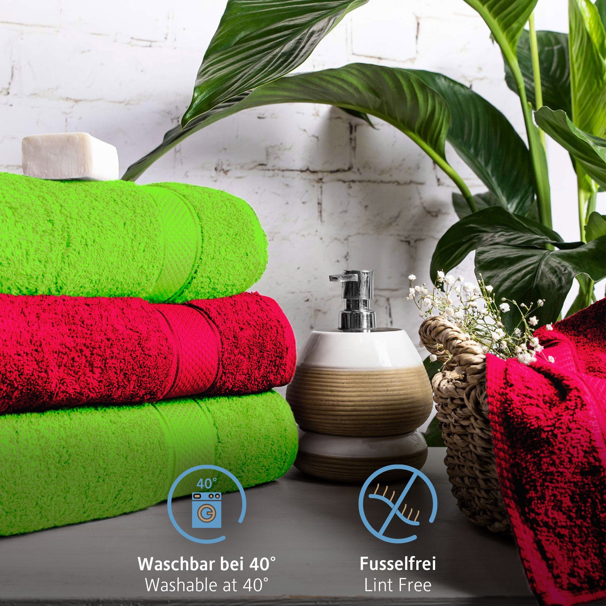 Komfortec Handtuch Set 100% Baumwolle, 4 Badetücher 70x140 und 4 Handtücher 50x100 cm, Frottee, (Packung, 8-tlg), Badehandtuch & XXL Saunatuch, Weich, Towel, Groß
