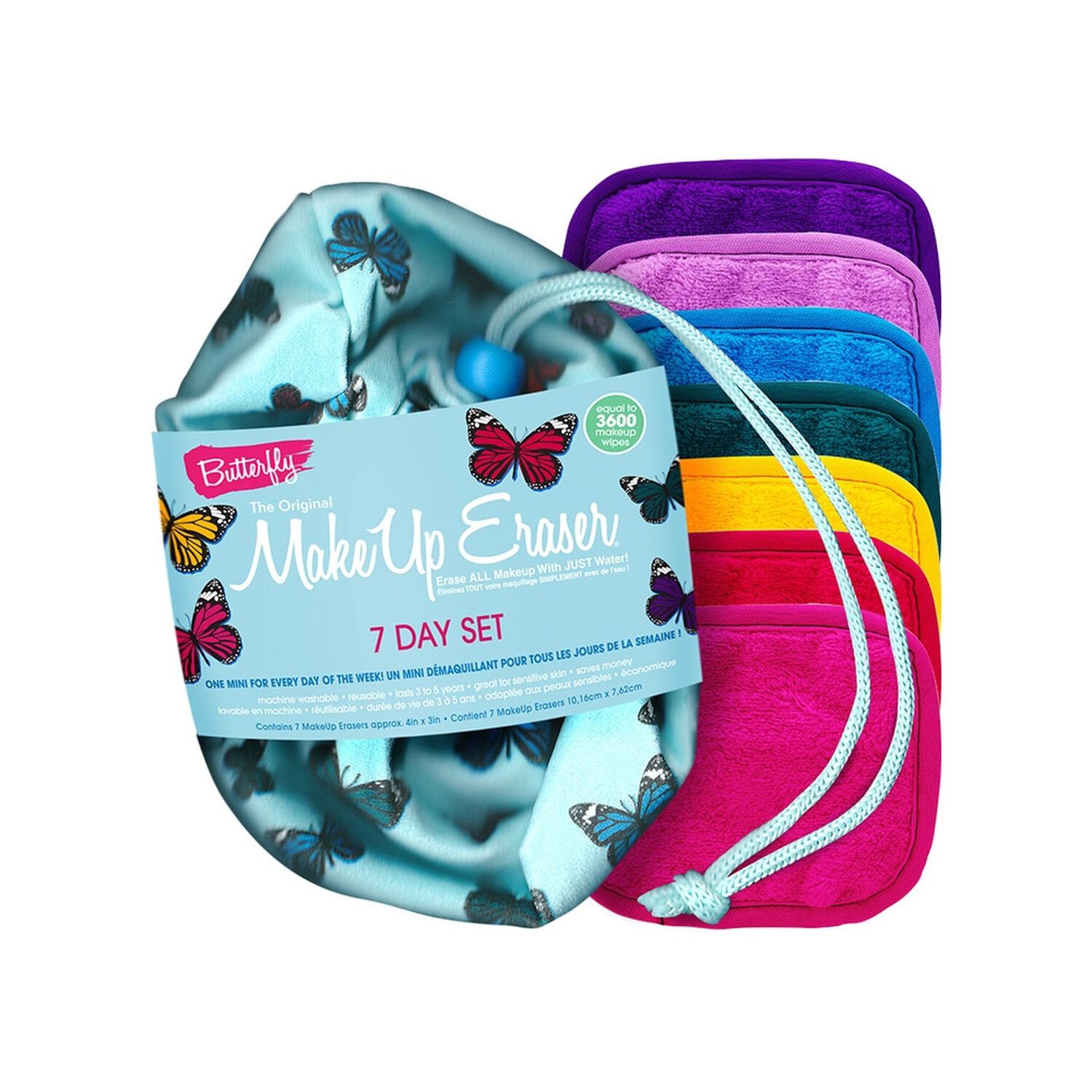 Make Up Eraser 'Giving Me Butterflies' 7-Day Set Serviettes démaquillantes réutilisable