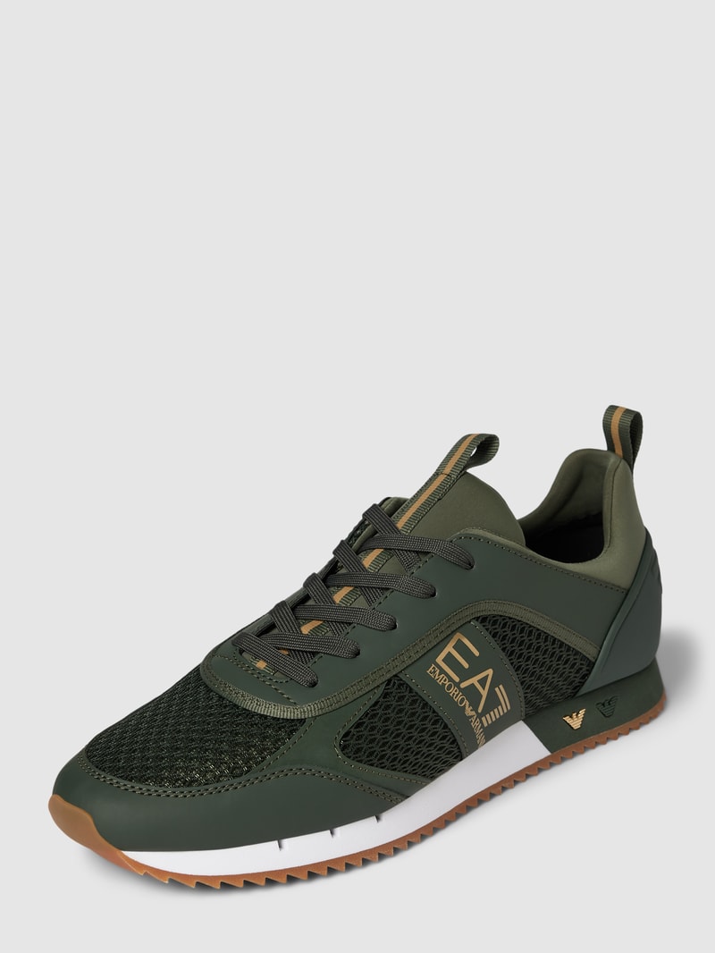 Sneaker mit Label-Details in khaki